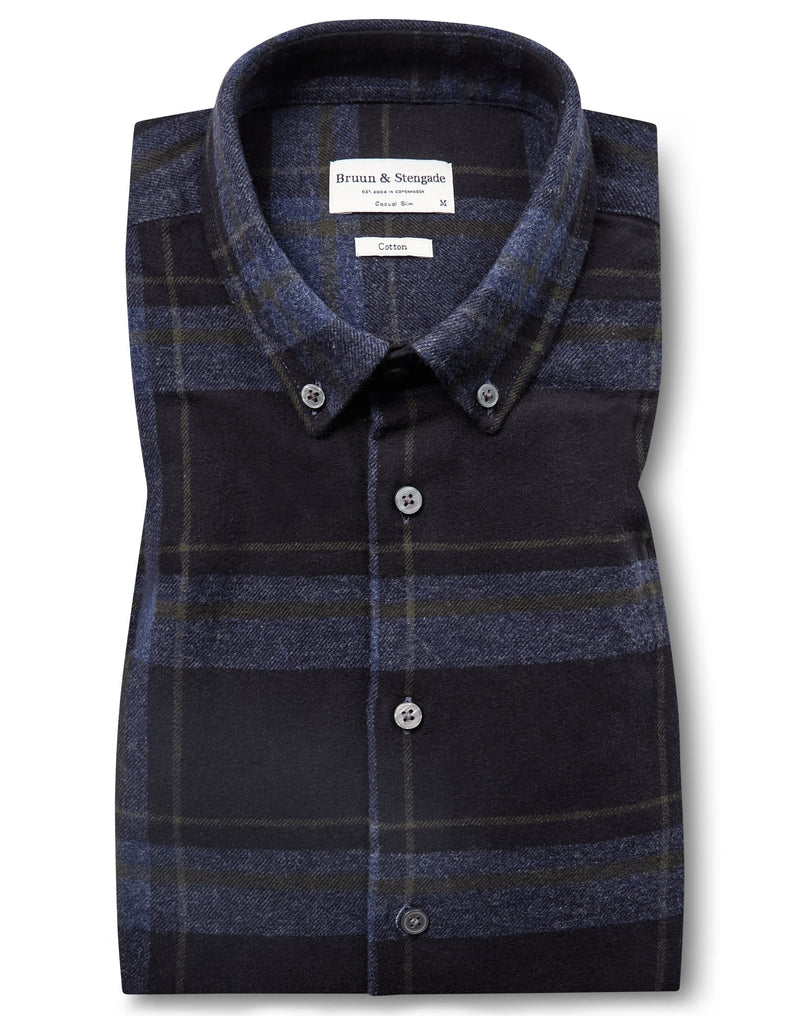 BS Faldo Casual Slim Fit Shirt - Blue