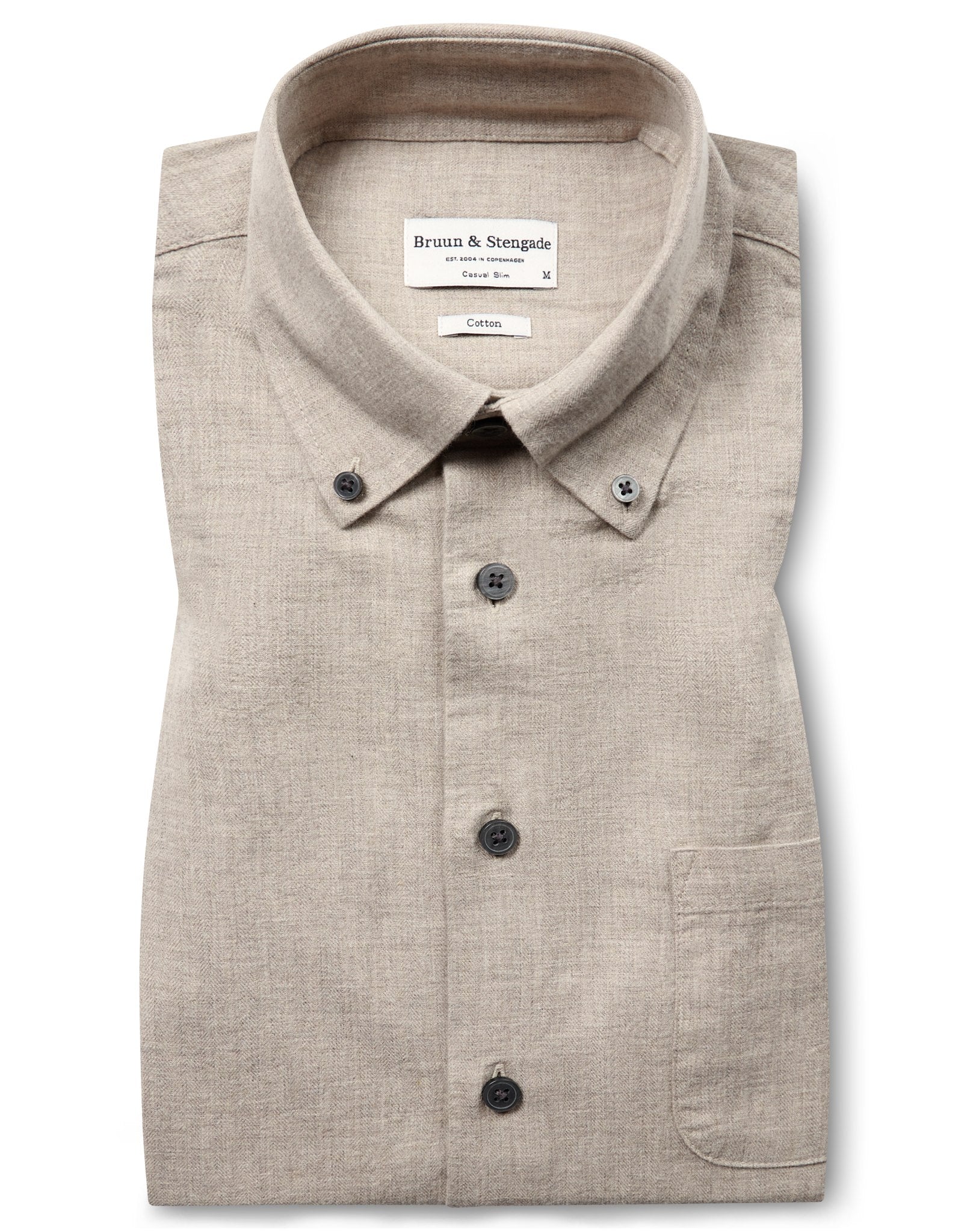 BS Floyd Casual Slim Fit Skjorte - Sand