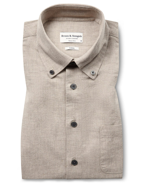 BS Floyd Casual Slim Fit Shirt - Sand