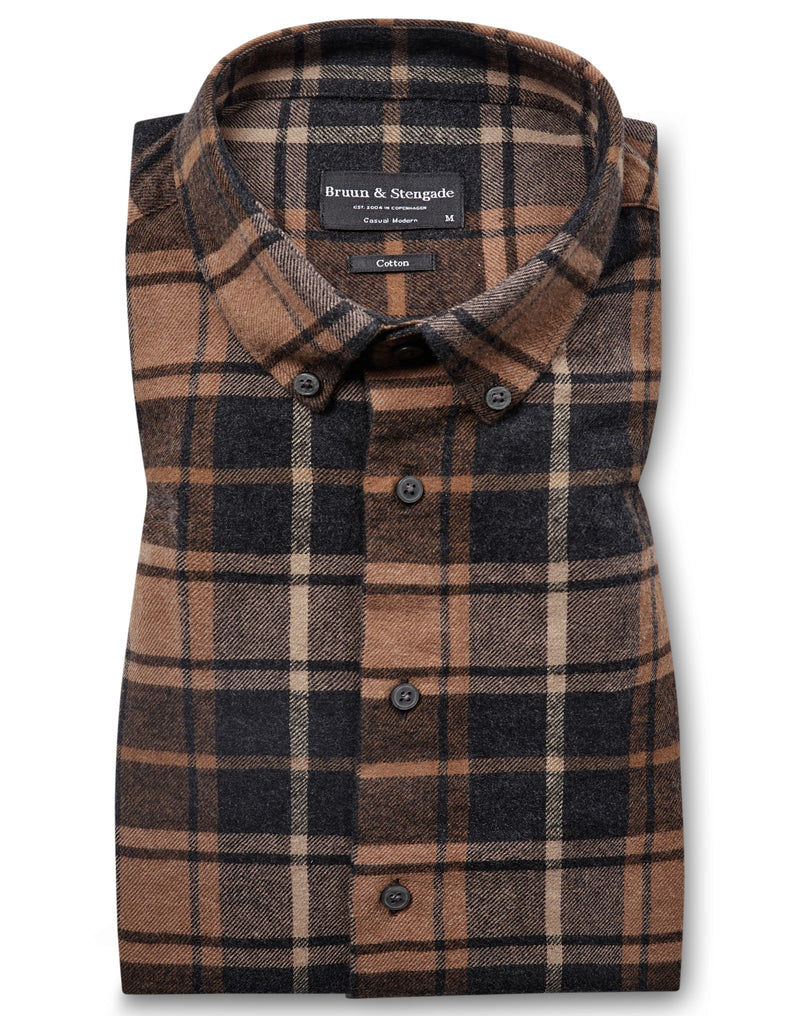 BS Sarazen Casual Modern Fit Shirt - Brown