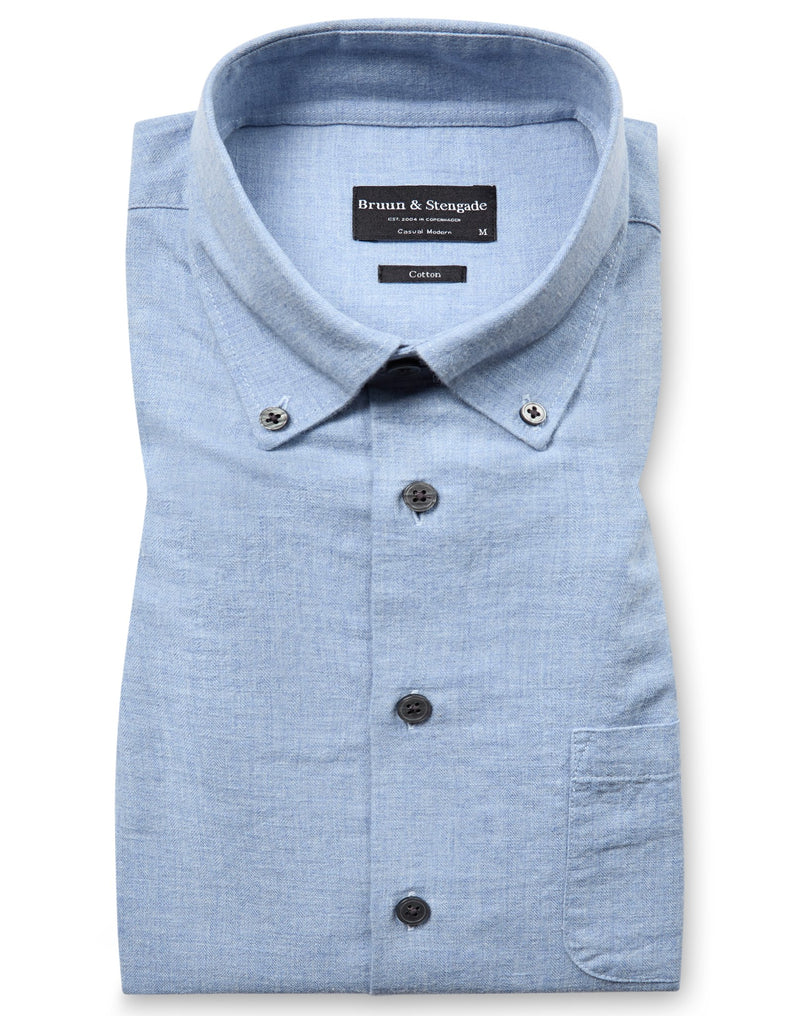 BS Cotton Casual Modern Fit Shirt - Light Blue