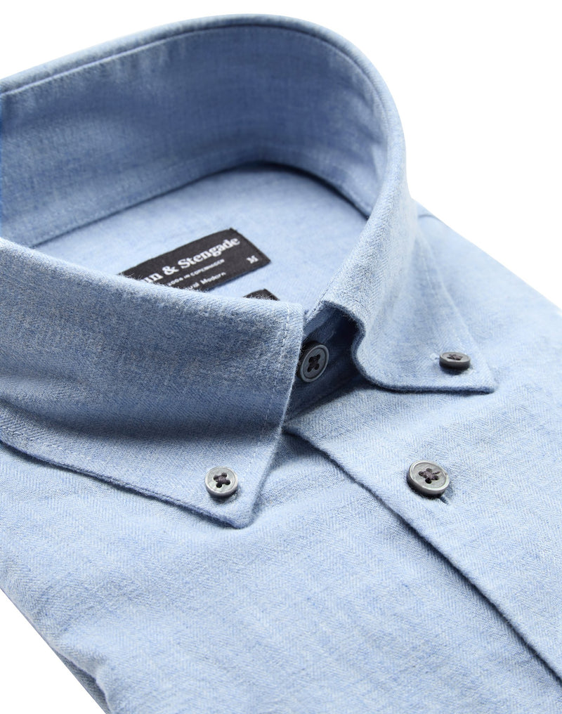 BS Cotton Casual Modern Fit Shirt - Light Blue