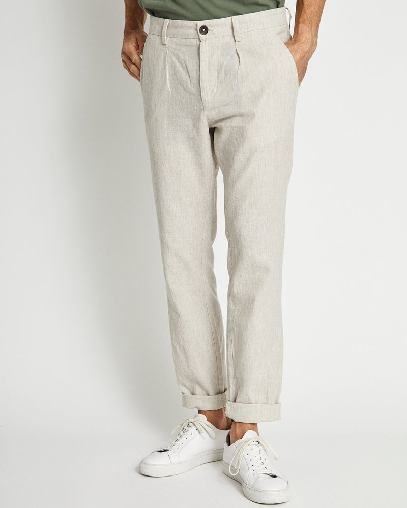 BS Ikaros Slim Fit Chinos - Beige/White