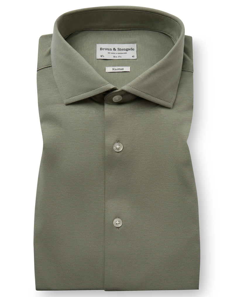 BS Rice Slim Fit Shirt - Green