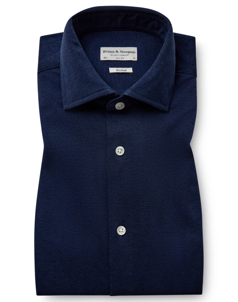 BS Rice Slim Fit Shirt - Navy