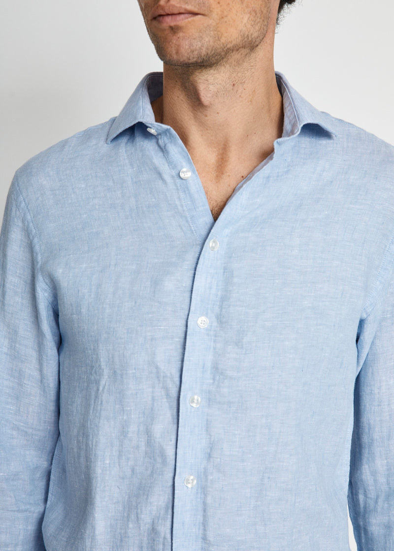 BS Perth Casual Slim Fit Shirt - Light Blue