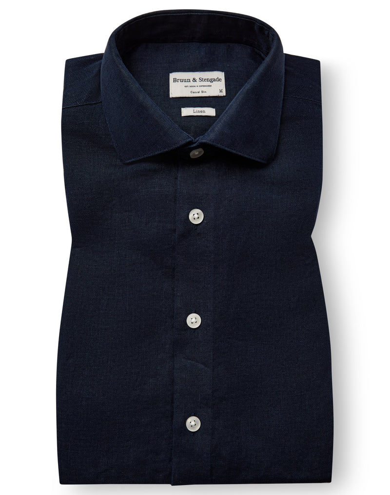 BS Perth Casual Slim Fit Shirt - Navy