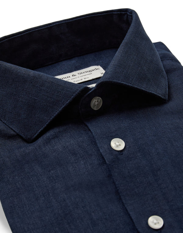 BS Perth Casual Slim Fit Shirt - Navy