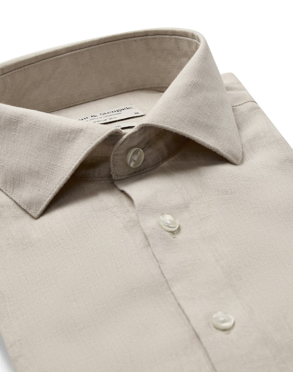 BS Perth Casual Slim Fit Shirt - Sand