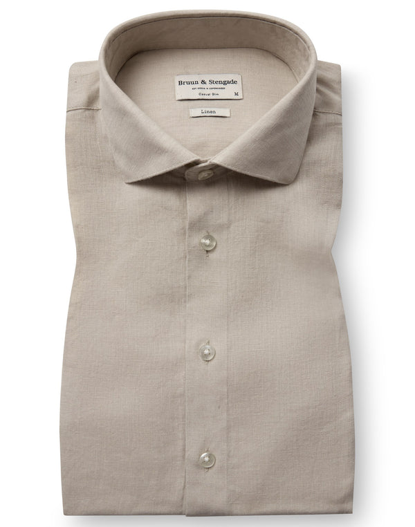 BS Perth Casual Slim Fit Shirt - Sand