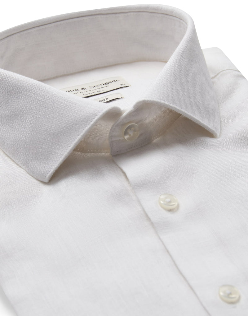 BS Perth Casual Slim Fit Shirt - White