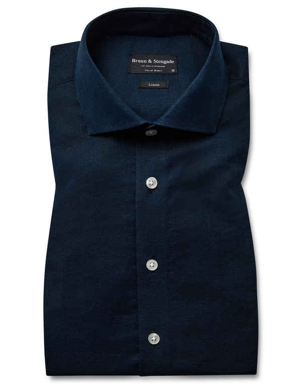 BS Butkus Casual Modern Fit Shirt - Navy