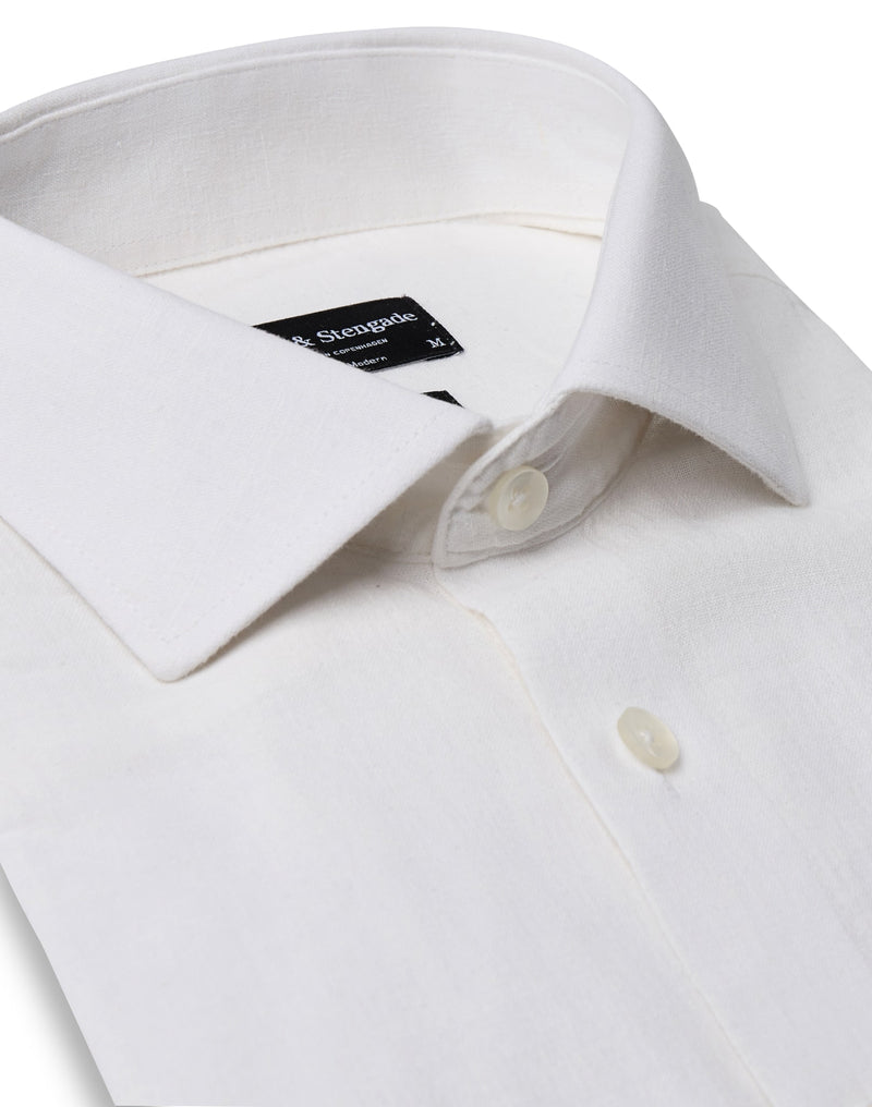 BS Butkus Casual Modern Fit Shirt - White