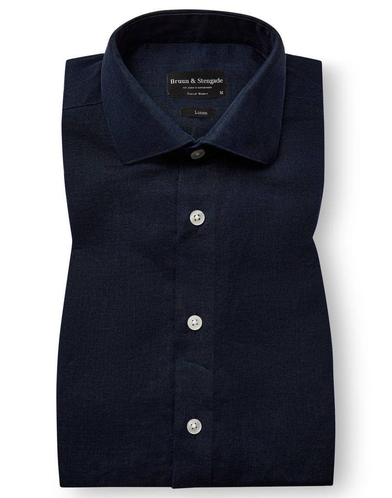 BS Brisbane Casual Modern Fit Shirt - Navy