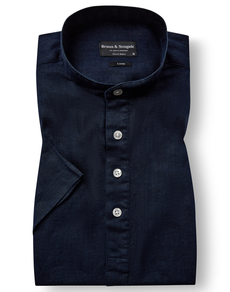 BS Hobart Casual Modern Fit Shirt - Navy