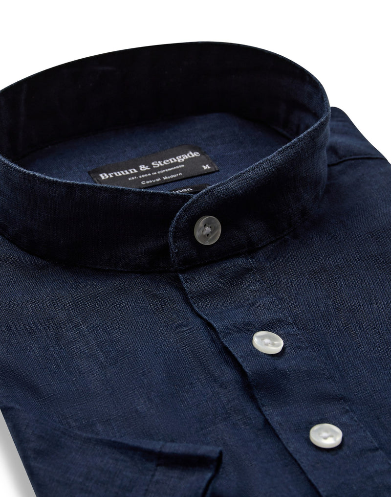 BS Hobart Casual Modern Fit Shirt - Navy