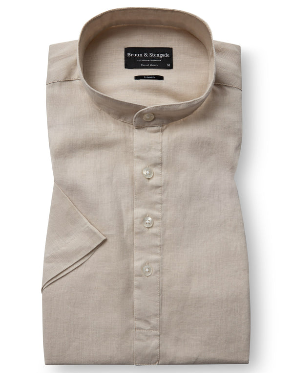 BS Hobart Casual Modern Fit Shirt - Sand