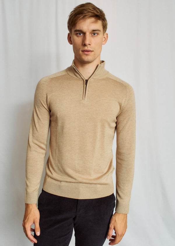 BS Pelle Regular Fit Knitwear - Sand