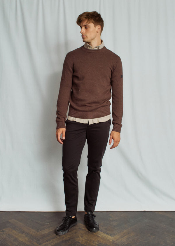 BS Azure Regular Fit Knitwear - Brown