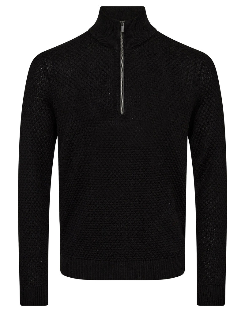 BS Innes Regular Fit Knitwear - Black