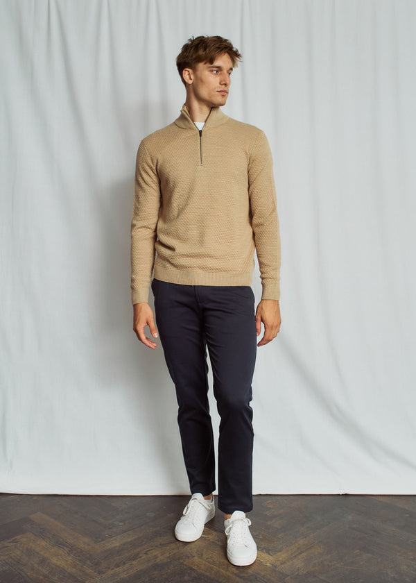 BS Innes Regular Fit Knitwear - Sand