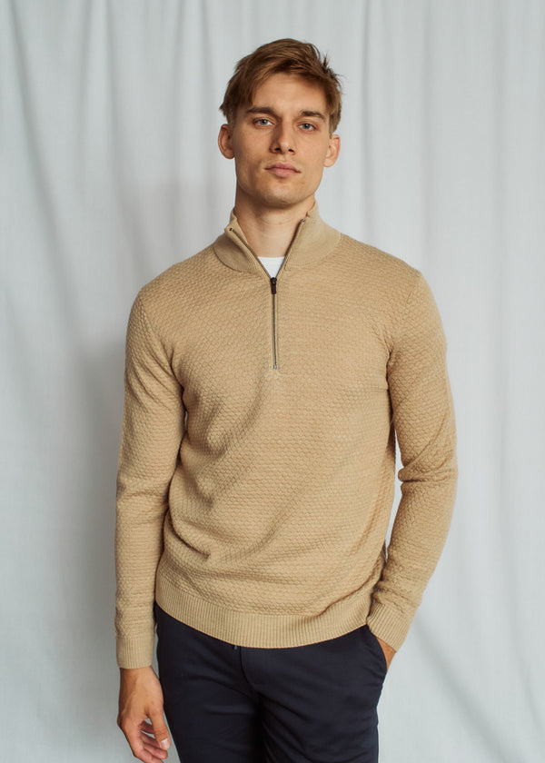 BS Innes Regular Fit Knitwear - Sand