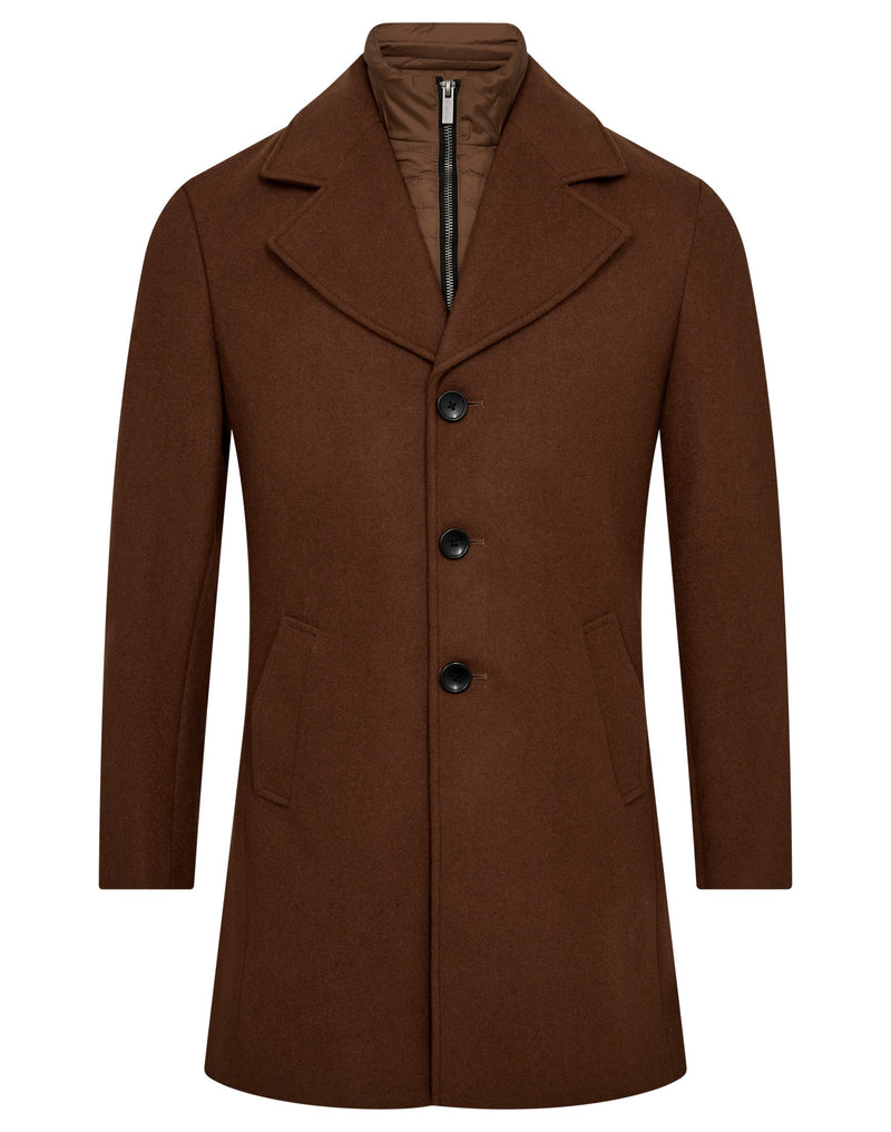 BS Portmore Slim Fit Coat - Tobacco