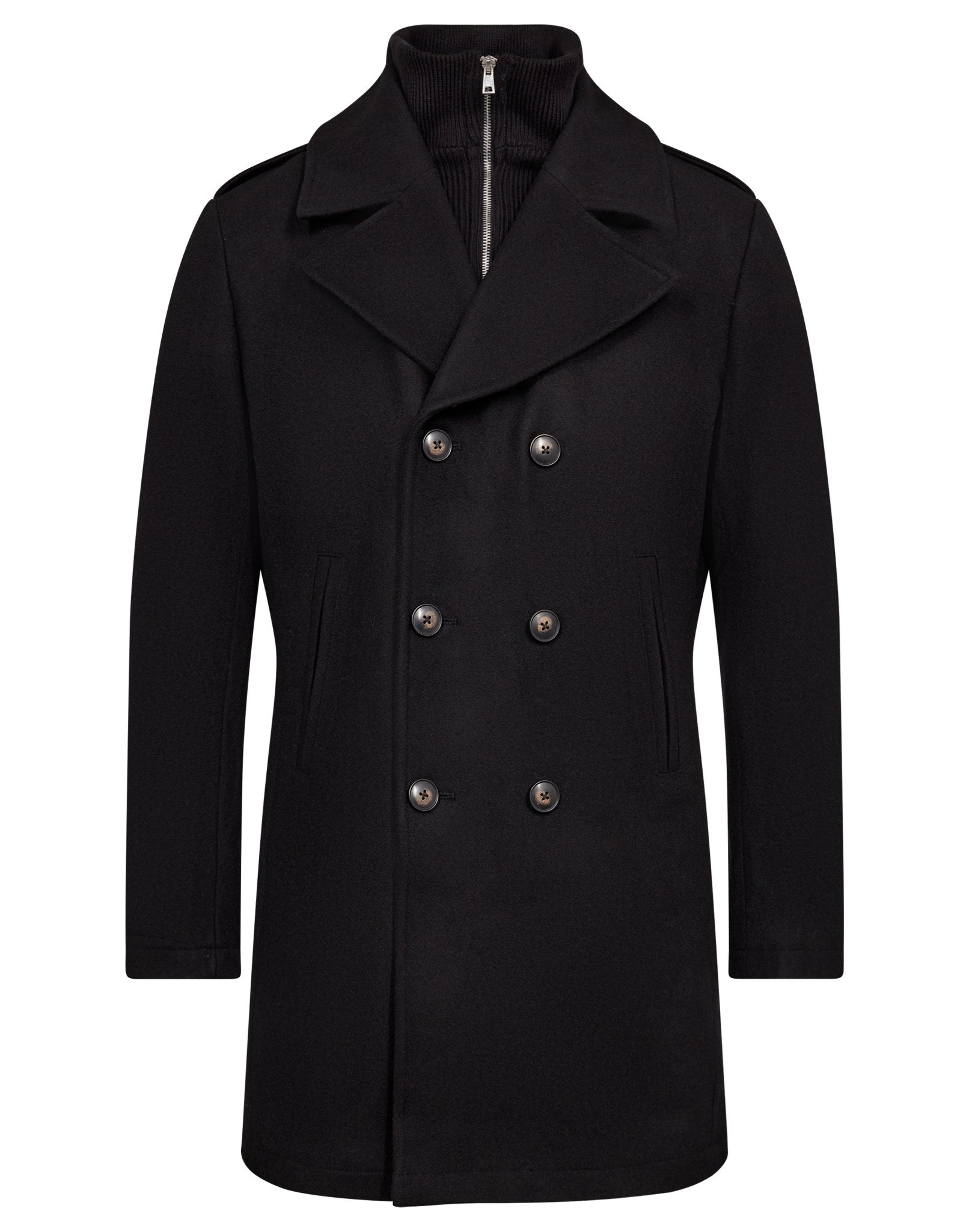 BS Buckland Slim Fit Coat - Black