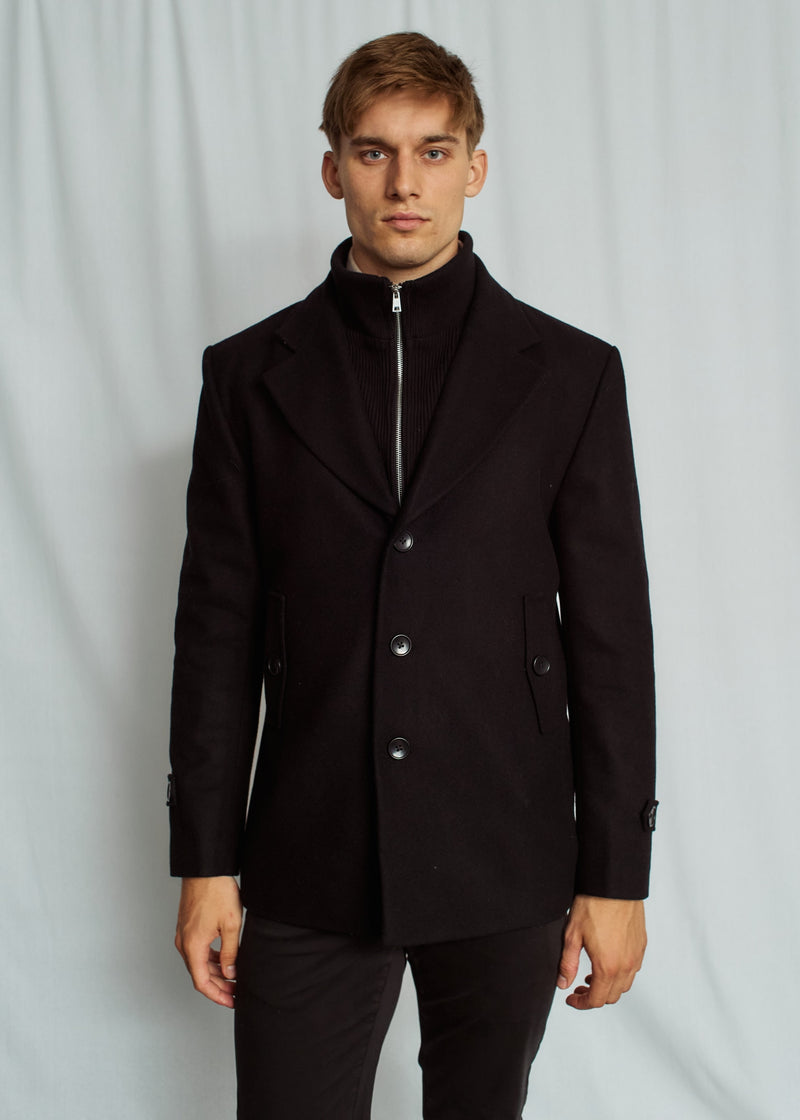 BS Kodiak Regular Fit Coat - Black