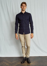 BS Dario Slim Fit Shirt - Navy