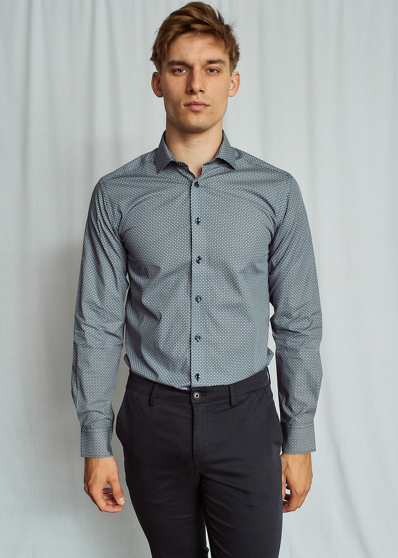 BS Howard Slim Fit Shirt - Dark Blue