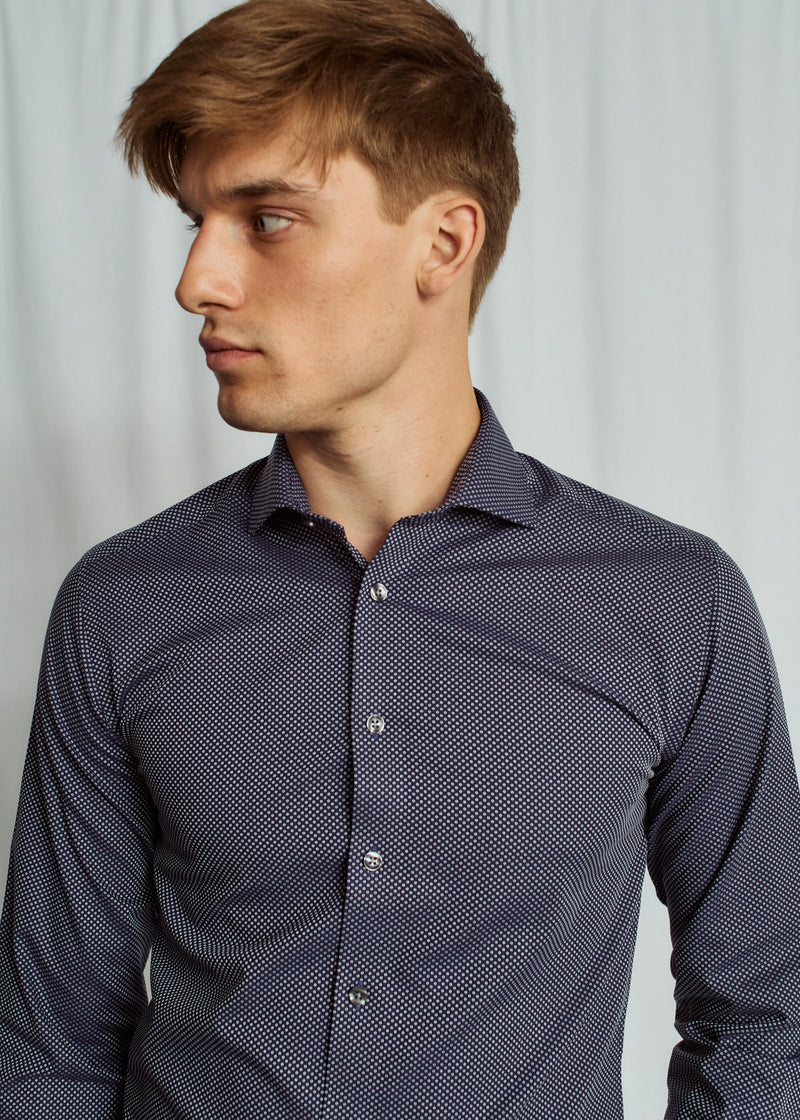 BS Tyreke Slim Fit Shirt - Navy