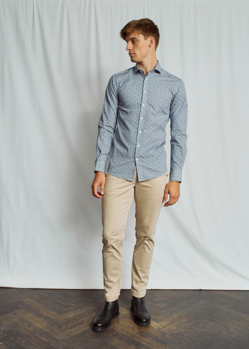 BS Whiteside Slim Fit Shirt - Blue