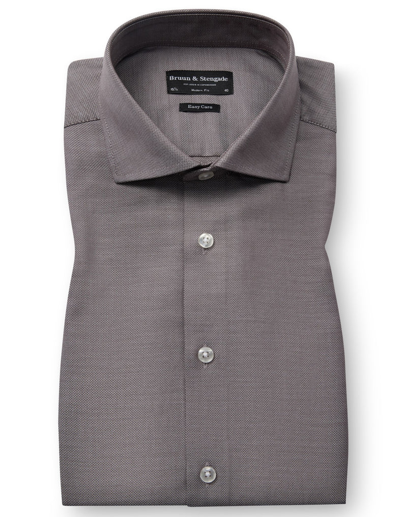 BS Adams Modern Fit Shirt - Brown