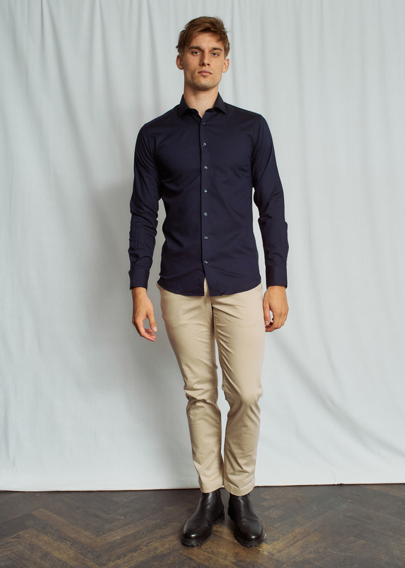 BS Carmelo Modern Fit Shirt - Navy