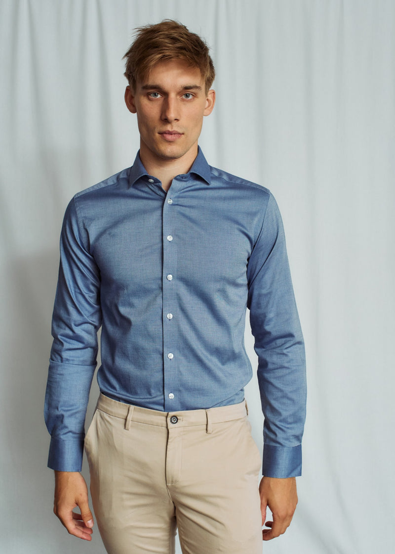 BS Ingles Modern Fit Shirt - Blue