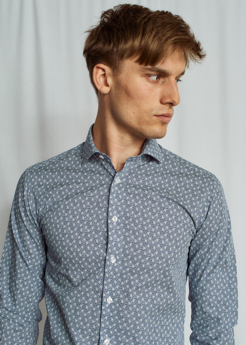 BS Hassan Modern Fit Shirt - Blue