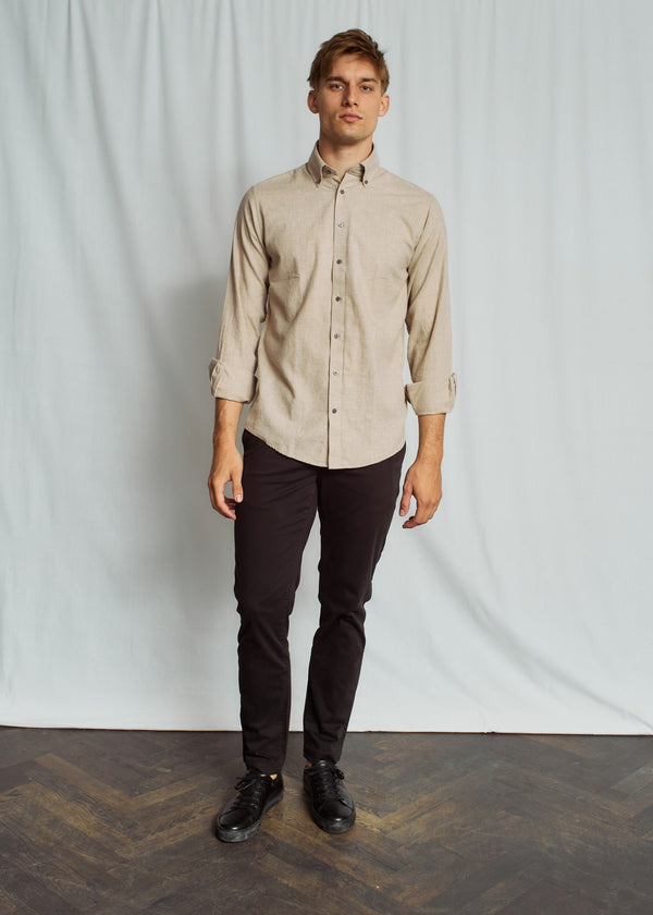 BS Muriel Casual Modern Fit Shirt - Sand