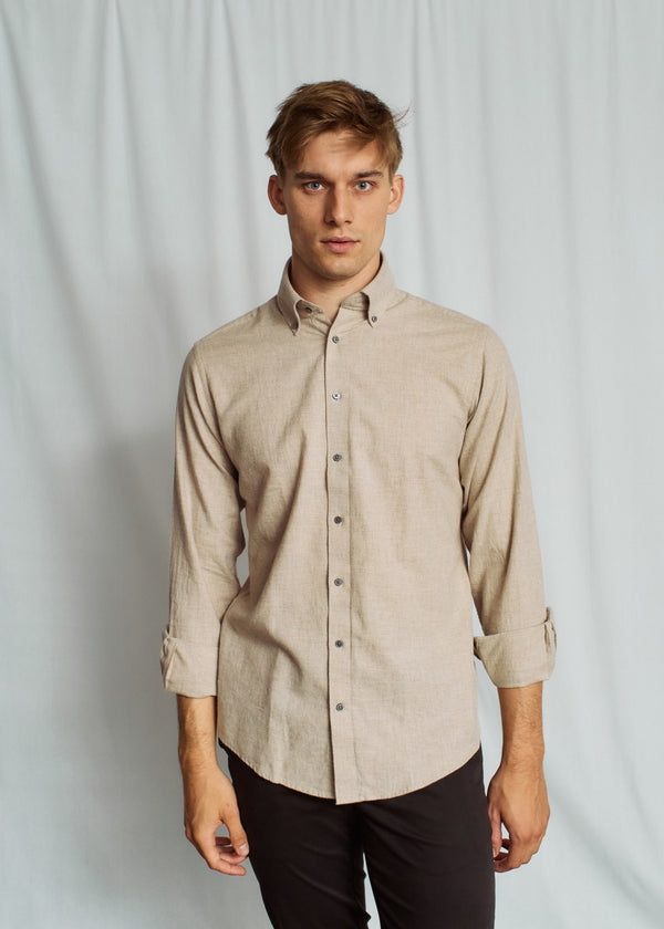 BS Muriel Casual Modern Fit Shirt - Sand