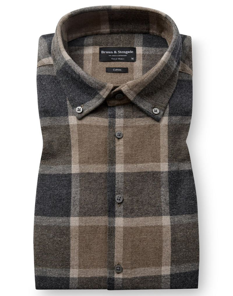 BS Wilton Casual Modern Fit Shirt - Brown