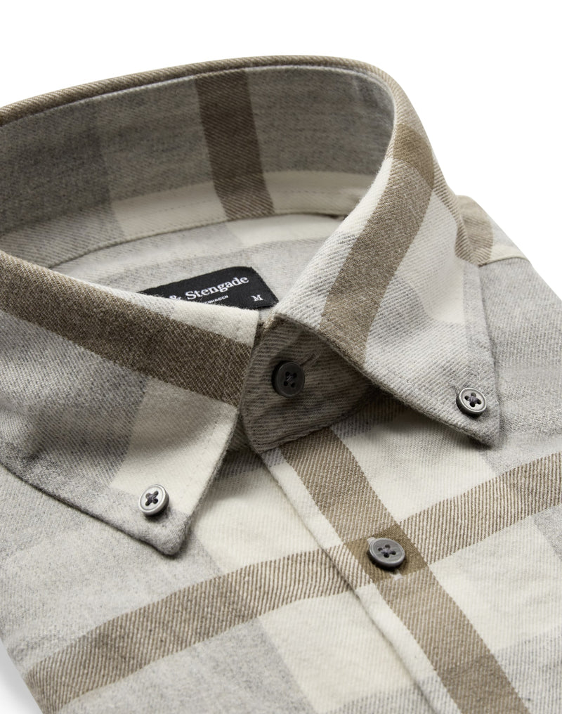 BS Triton Casual Modern Fit Shirt - Light Grey