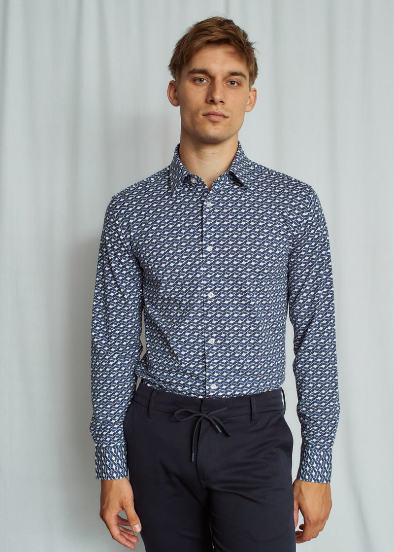 BS Ronan Performance Fit Shirt - Dark Blue