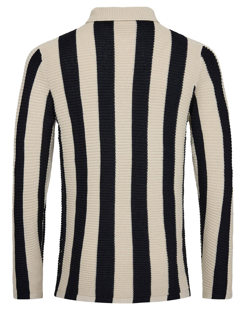 BS Sito Regular Fit Knitwear - Navy/White
