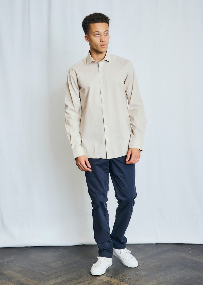 BS Norrie Slim Fit Shirt - SAND