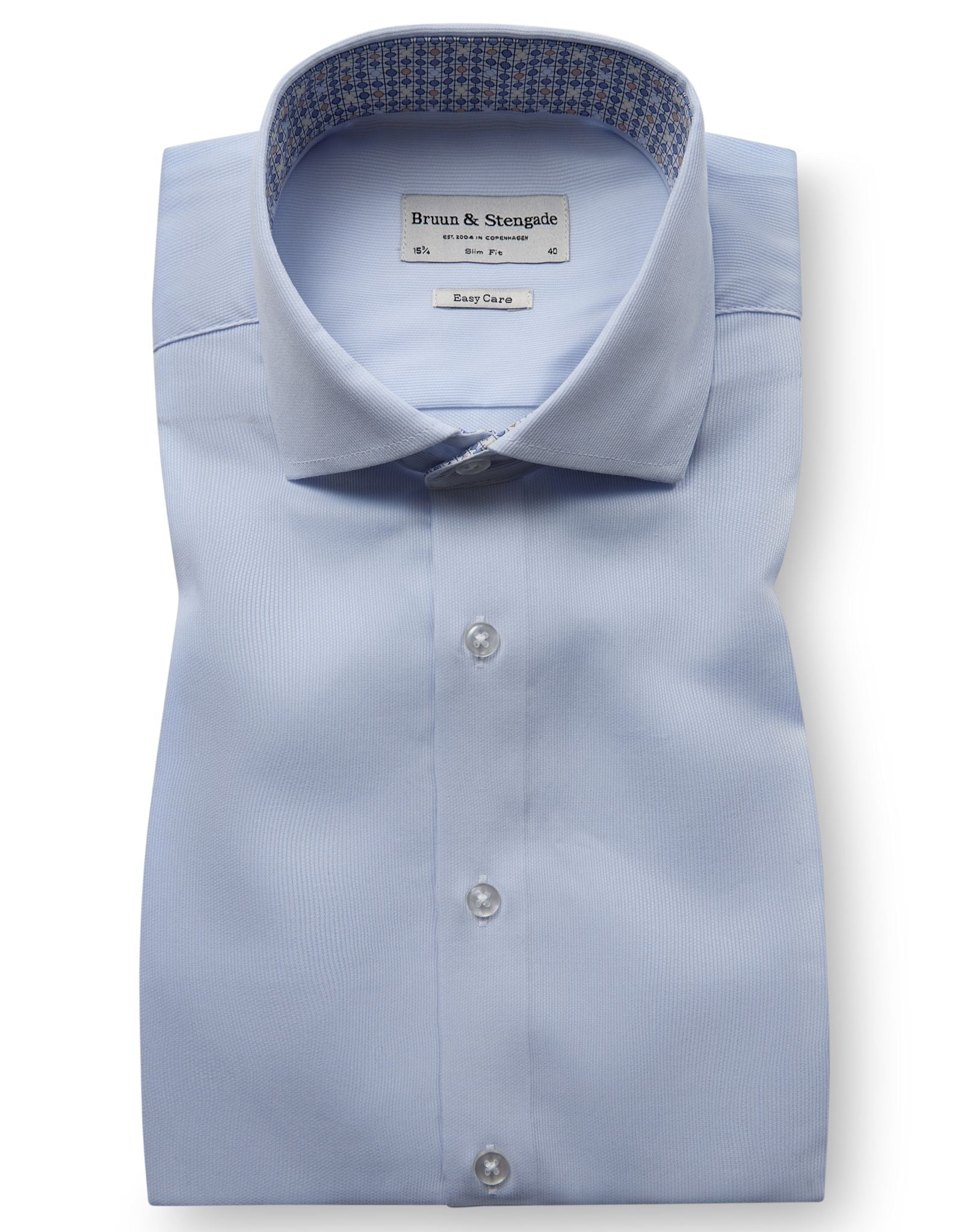 BS Fritz Slim Fit Shirt - Light Blue/White