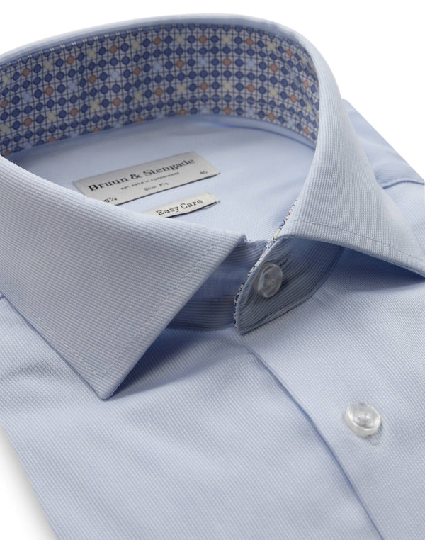 BS Fritz Slim Fit Shirt - Light Blue/White