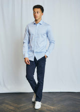 BS Alexei Modern Fit Shirt - Light Blue/White