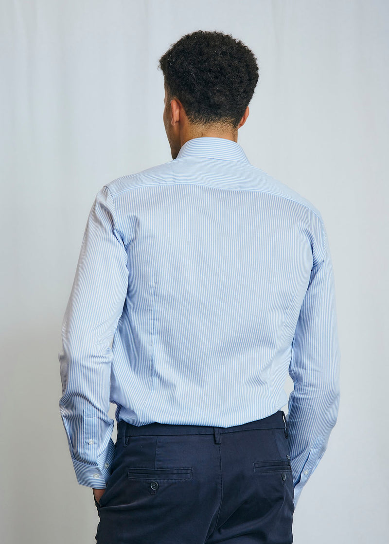 BS Alexei Modern Fit Shirt - Light Blue/White