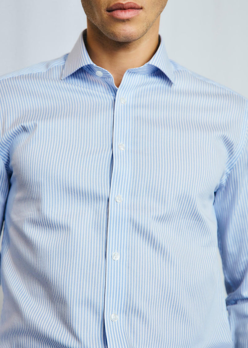 BS Alexei Modern Fit Shirt - Light Blue/White