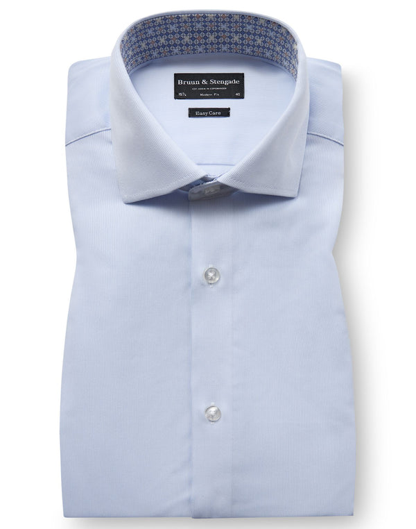 BS Ruud Modern Fit Shirt - Light Blue/White